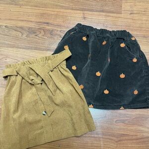 Girls Pumpkin Corduroy Skort bundle Brown size 6